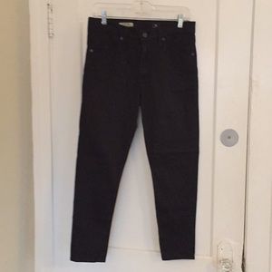 AG Farrah high rise skinny crop black jeans